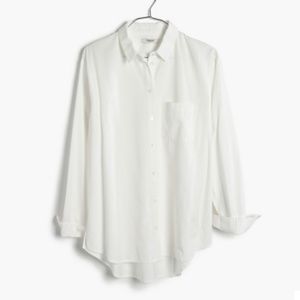Madewell drapey oversized boyshirt in pure white